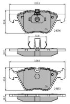 REF: 253NP2193 - PASTILHAS TRAVAO NATIONAL BMW
