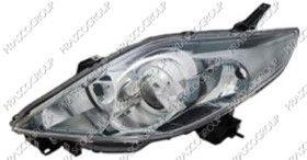 BT MZ4264924 - OPTICA DERECHA H7+HB3 ELECTRICA-CON MOTOR-NEGRA