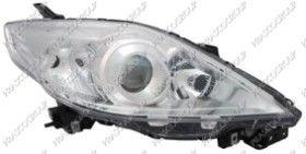 BT MZ4284904 - OPTICA DERECHA H7+HB3 ELECTRICA-SIN MOTOR-CROMADA