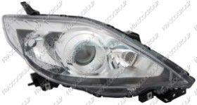 BT MZ4284914 - OPTICA IZQUIERDA H7+HB3 ELECTRICA-SIN MOTOR-CROMADA